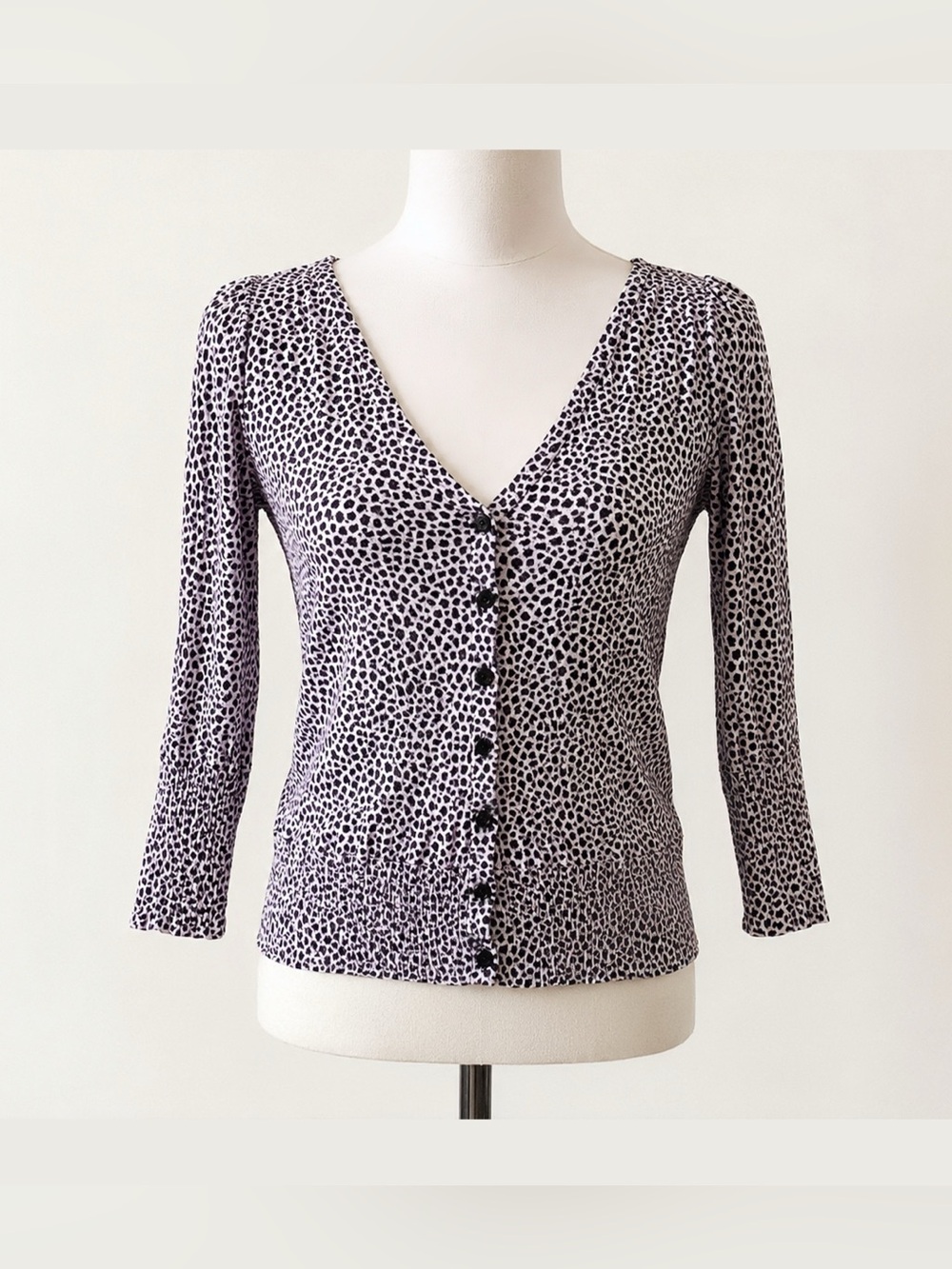 Abstract Print 100% Cotton Cardigan